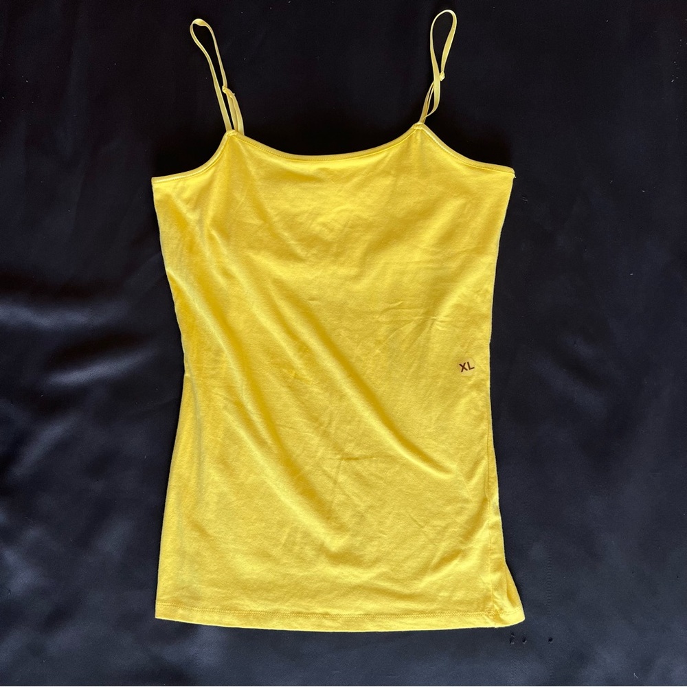 Size Juniors XL Rave Max Yellow Spaghetti Strap Tank Top - Women's, NWOT